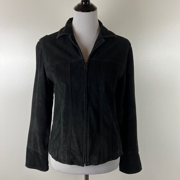 Pendleton All Leather Suede Zip Up Jacket, Black, Medium - Picture 6 of 8